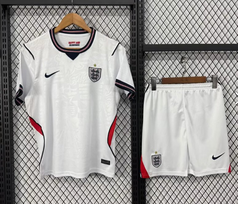 Kids-England 2026 World Cup Home Soccer Jersey